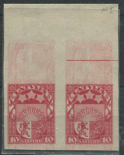 (StampLatvija_093(3) Кат. №93 б/з двойн. кадр