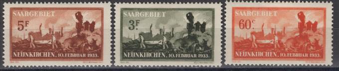 Германия - Саар - кат. №168-170