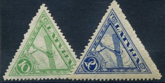 (StampLatvija_075-76A(1) Кат. №75-76A *