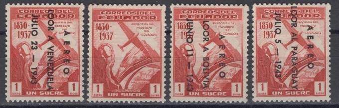 Эквадор - кат. №405,515,518,521
