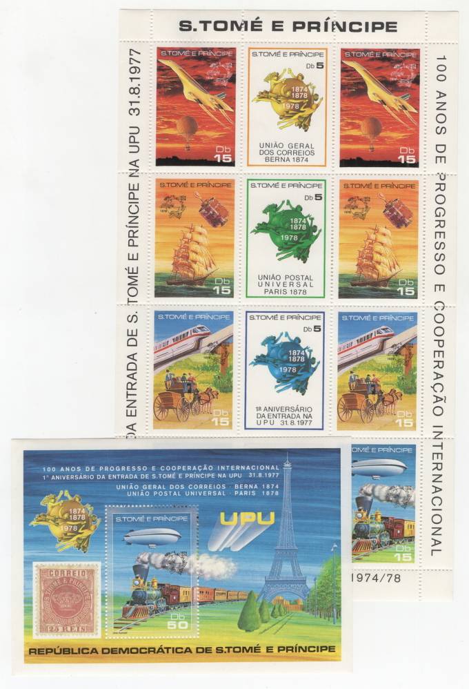 Сан-Томе и Принсипи - кат. №522A-529A,BL17A