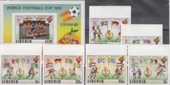 (Footbal_113) Марки футбол №1187-1192 Бл. №96 (без зубцов)