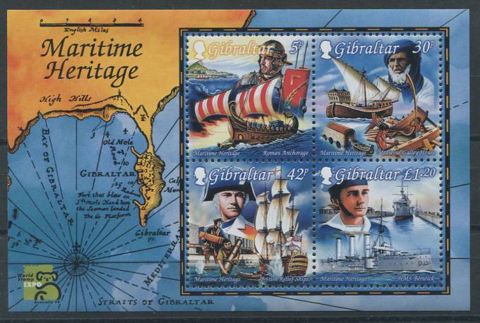 (Gibraltar_stamp_Bl.35(1) Гибралтар Бл.№35(871-874) **