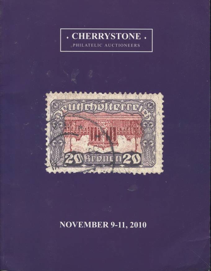 Cherrystone - каталог аукциона -10 ноября 2010 - Марки и ПО всего мира
