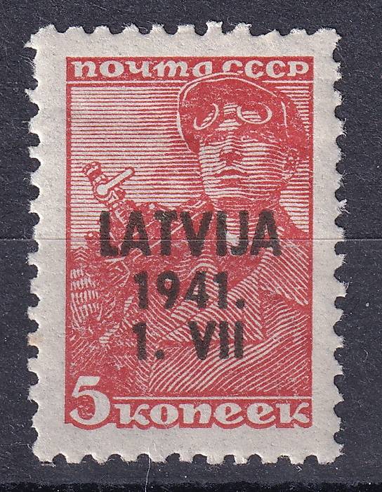 Латвия - Германская оккупация во ВМВ - кат. Mich. №1
