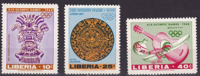 Серия - Олимпиада 1968 г. в Мехико