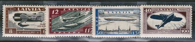 (StampLatvija_228A-231A(1) Латвия кат. №№228А-231А ** 