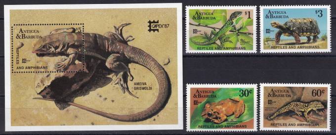 Антигуа и Барбуда - кат. №1066-1069, BL129
