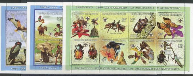 Центрально-Африканская Республика - кат. Mich. №1963-1970KB,1971-1978KB,1979-1986KB
