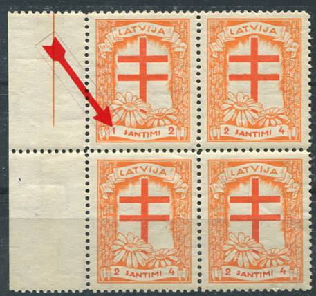 (StampLatvija_161F(1) Кат. №161F+162F квартблок