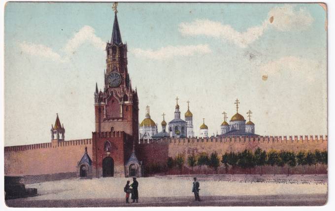 Россия - Открытка - Москва. Красная площадь. Спасские ворота