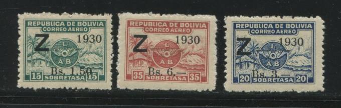   Авиация Боливия №185-187 