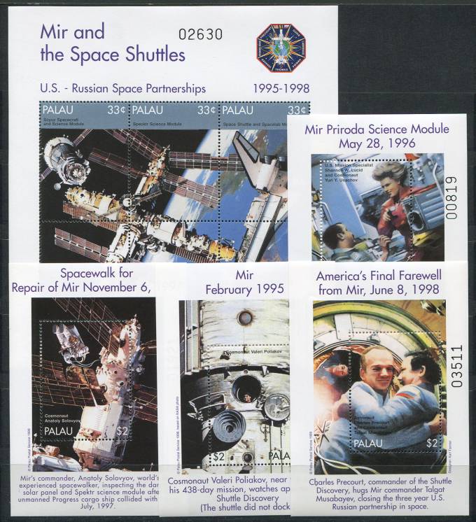 (SpaceStamp-217(1) Palau. Космос, Мл. №1419-1424 + 4 Бл. 76-79 