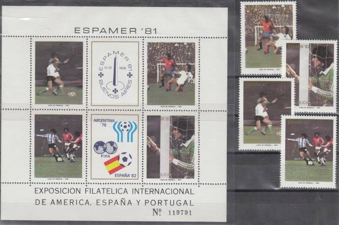(Footbal_125) Марки футбол №1535-1538 Бл. №10
