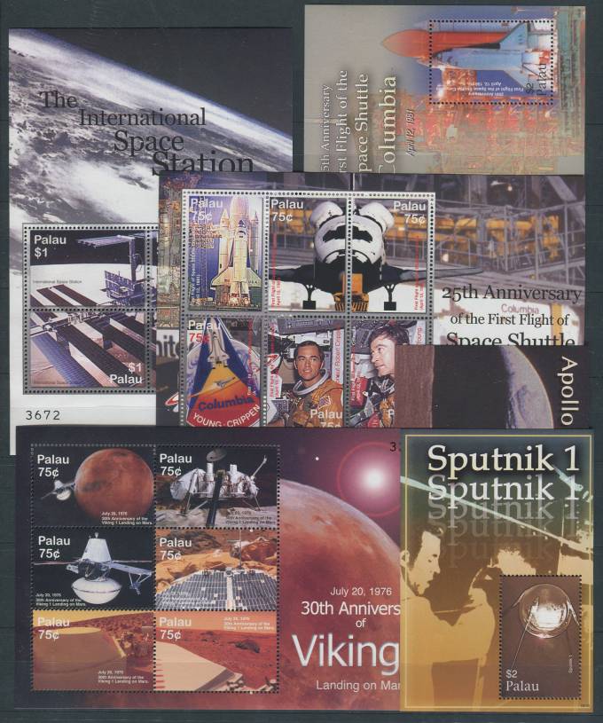 (SpaceStamp-218(1) Космос. Palau. 3 Мл. 2586-2601, 3Бл. 209-211