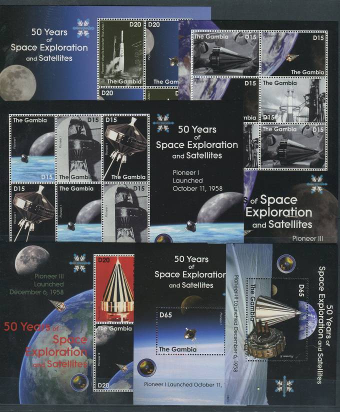 (SpaceStamp-220(1) The Gambia. Космос, 4 Мл. №5955-5964 + 2 Бл. 768-769