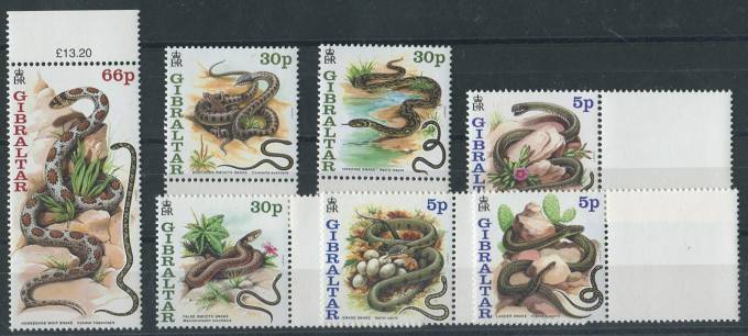 (Gibraltar_stamp_0955-961(1) Гибралтар №955-961 **