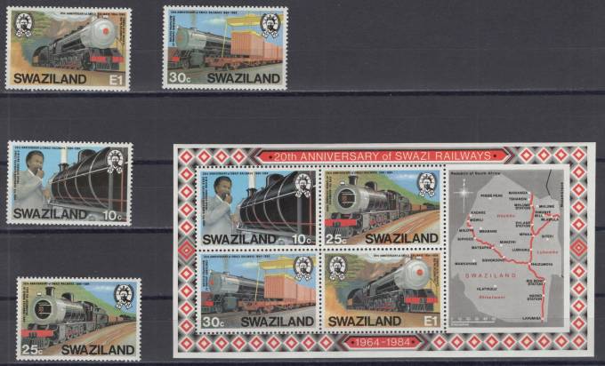 Свазиленд - кат. №466-469,BL11
