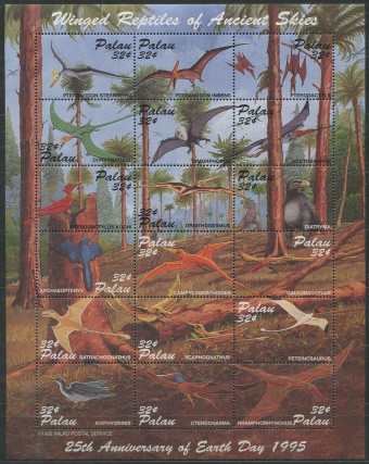 (Dinozavr_nabor_218(1) Набор марок Динозавры. Palau