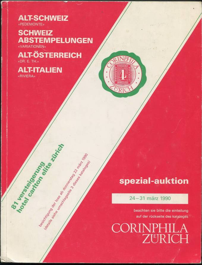 Cornphila - каталог аукциона - 24-31 марта 1990