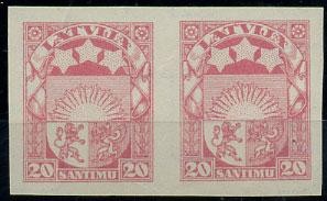 (StampLatvija_121(1) Кат. №121 тип II б/з