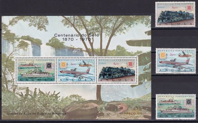 Ангола - кат. Mich. №577-579,BL3