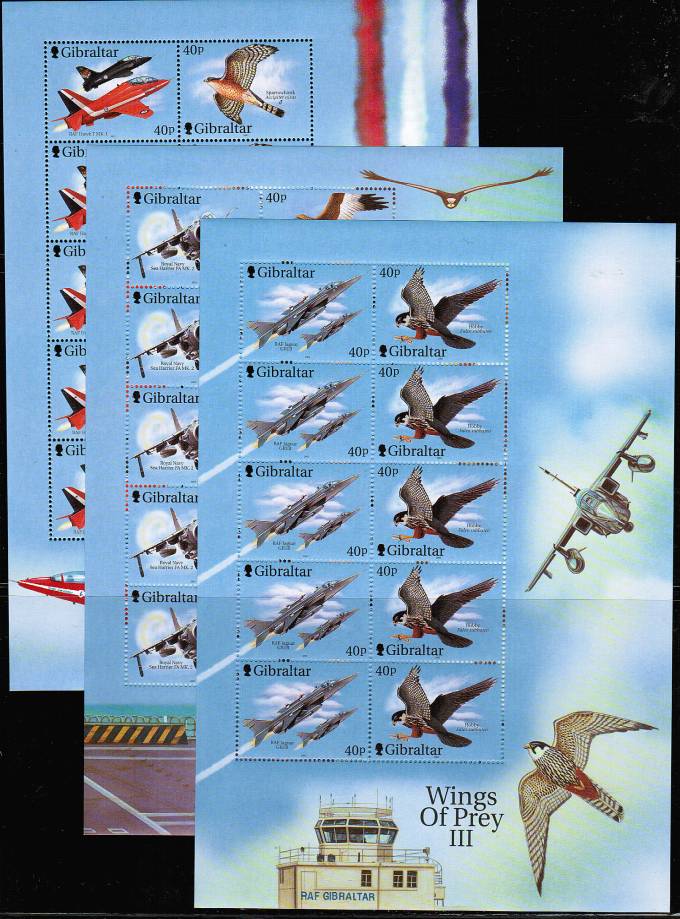  (Kolony_Gibraltar_978-83(1) Гибралтар кат. №№978-983(малые листы), Бл. №№46-47