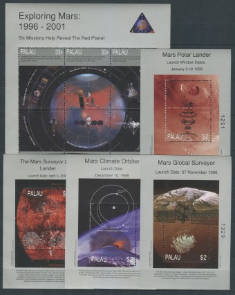 (SpaceStamp-227(1) Palau. Космос, Мл. №1456-61 + 4 Бл. 83-86