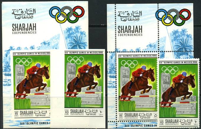 (Horse_Sharjah_Bl40A/B_489А/B(1) Либерия Кат. Михель №Bl40A/B_489А/B