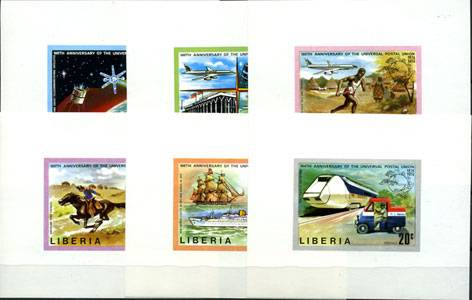 (Liberia_train_907-912) Либерия. Каталог Михель №М907-912 Блоки люкс.