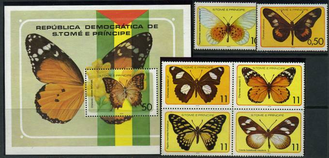 (S. Tome_Buterfly_001)№561-566.бл.32 Бабочки 