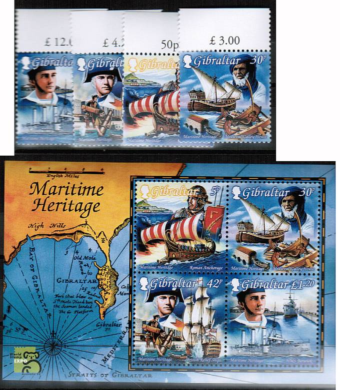  (Kolony_Gibraltar_871-74(2) Гибралтар кат. №№880-882, Бл. №35