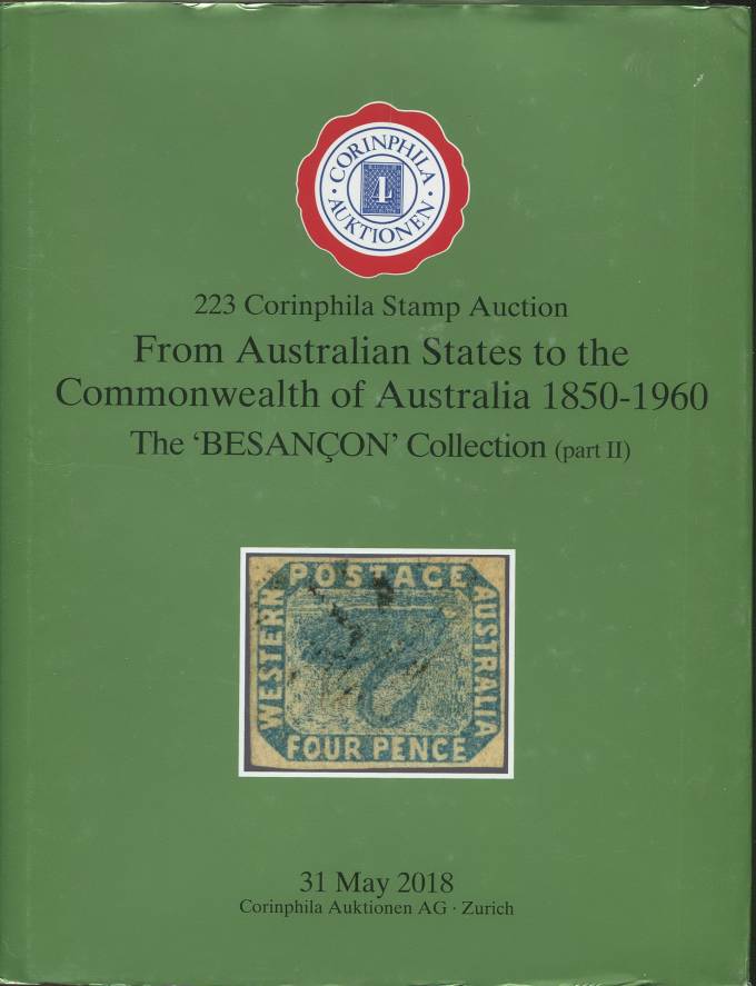 Cornphila - каталог аукциона - Австралия с 1850 по 1960 - 31 мая 2018