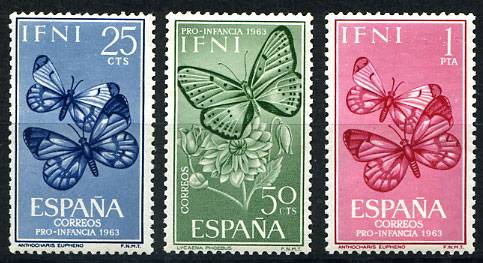 (Espana_224-26(1) Бабочки. Каталог №224-226