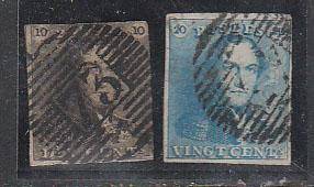 (Belgie_stamp_0001b, 2b(1) Бельгия №1b, 2b