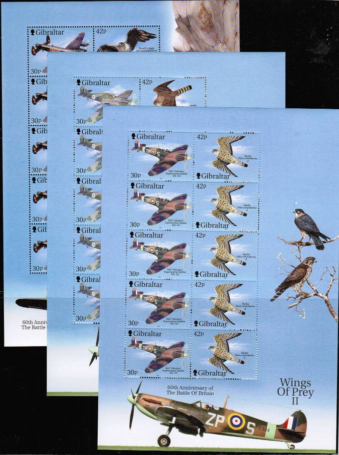  (Gibraltar_stamp_0939-44(3) Гибралтар кат. №№939-944 (малые листы), Бл.№№43,44 (1)