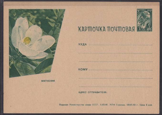Иллюстрированная карточка №46 - Магнолия