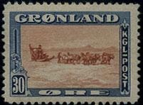 (Dogs stamp_112(1) Марки собаки №22 ** Gronland