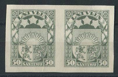 (StampLatvija_152(2) Кат. №152 ** б/з пара