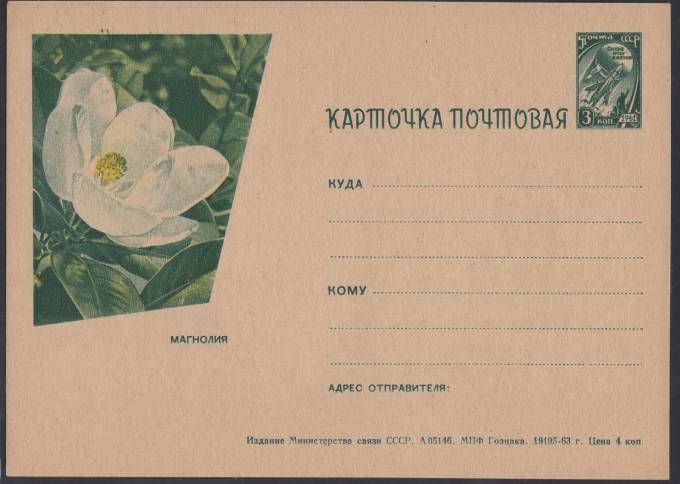 Иллюстрированная карточка №46 - Магнолия