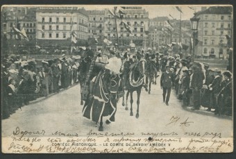 Швейцария - Исторический кортеж - граф Савойский Амеди V - из Оне (Женева) в Санкт-Петербург