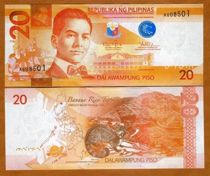 (Philipinas-2010_206_20P) Филипины. Philippines, 20 Piso, 2010 (2011), P-206, UNC