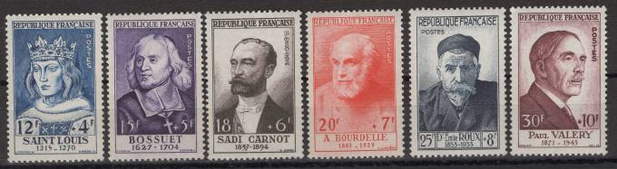 Франция - кат. №1015-1020