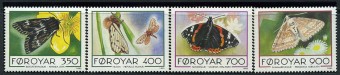(Foroyar_Buterfly_001)Фареры.№252-255 Бабочки 