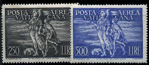 (Dogs stamp_111(1) Марки собаки №147-148 ** Posta Aуrea Vaticana