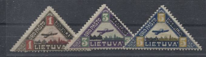 (StampLietuvos_118-120(1b) №118-120, тип.II,*, зуб.10 3/4