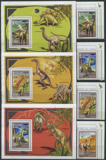(Dinozavr_nabor_238(1) Набор марок Динозавры. Congo