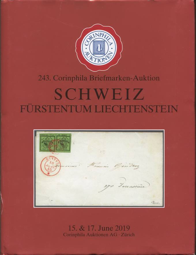 Cornphila - каталог аукциона - Швейцария и Лихтенштейн - 15 и 17 июня 2019