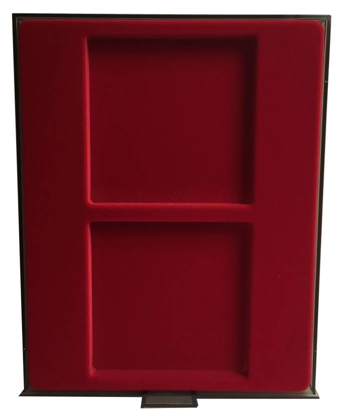 (2852)Монетный бокс "d-box" Rauchglas (тёмно-красный) 125 х 125 мм  