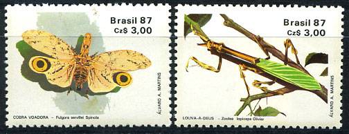 (Brasil_2219-20(1) Бабочки. Каталог №2219-2220